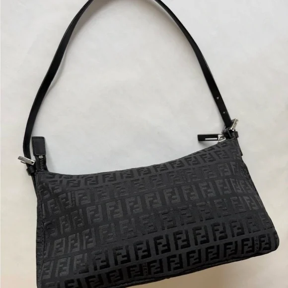 SOLD!!!! Fendi Black Monogram Shoulder Bag - Picture 1 of 5